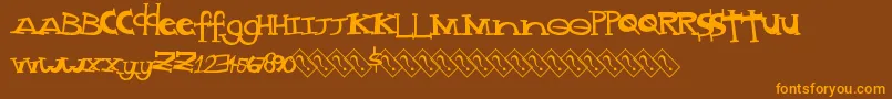 Madstyle Font – Orange Fonts on Brown Background