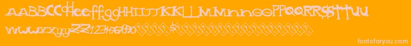 Madstyle Font – Pink Fonts on Orange Background