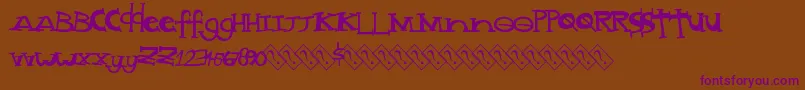 Madstyle Font – Purple Fonts on Brown Background