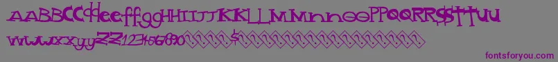 Madstyle-fontti – violetit fontit harmaalla taustalla