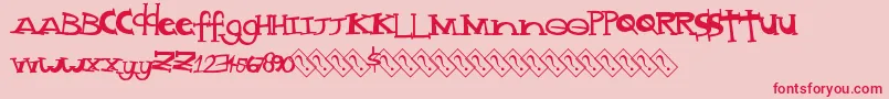 Шрифт Madstyle – красные шрифты на розовом фоне