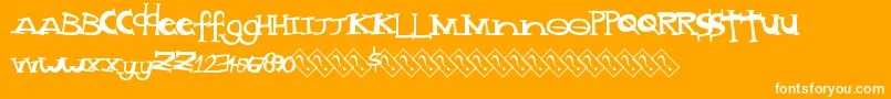 Madstyle Font – White Fonts on Orange Background