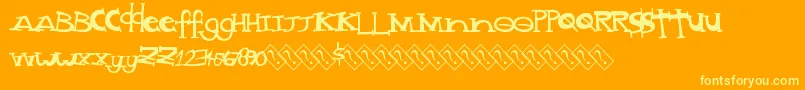 Madstyle Font – Yellow Fonts on Orange Background