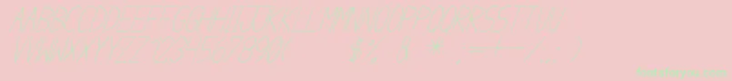 AnomeIbulCursive-Schriftart – Grüne Schriften auf rosa Hintergrund