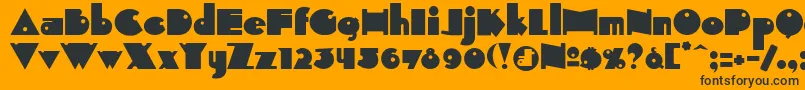 Indepen Font – Black Fonts on Orange Background