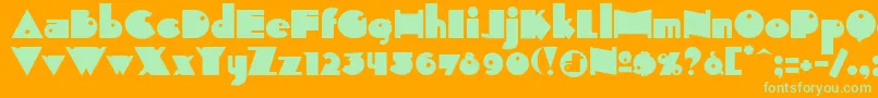 Indepen Font – Green Fonts on Orange Background