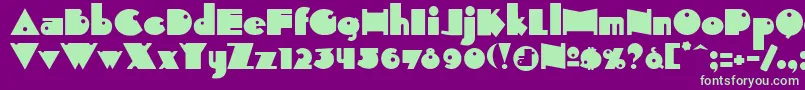 Indepen Font – Green Fonts on Purple Background