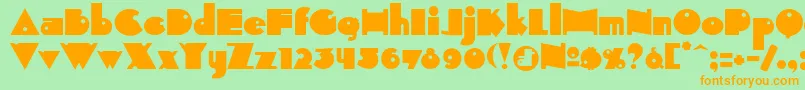 Indepen Font – Orange Fonts on Green Background