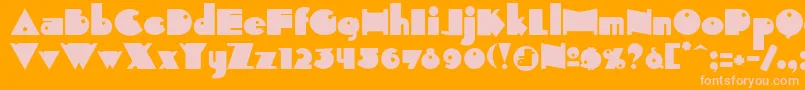 Indepen Font – Pink Fonts on Orange Background