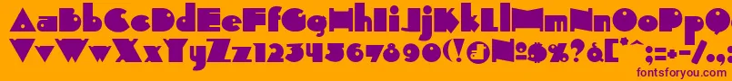 Indepen Font – Purple Fonts on Orange Background