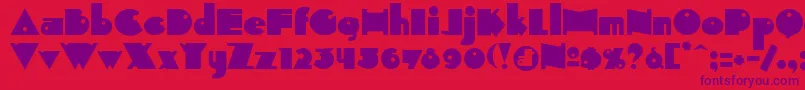 Indepen Font – Purple Fonts on Red Background