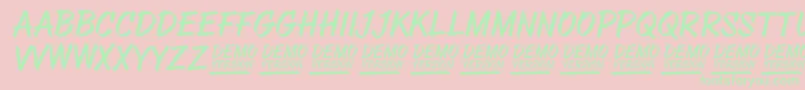 AboveaDemo Font – Green Fonts on Pink Background