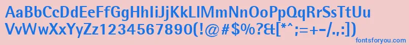 フォントAgfarotissemisansextrabold – ピンクの背景に青い文字