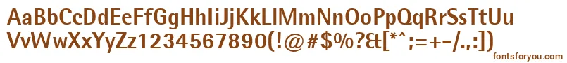 Agfarotissemisansextrabold Font – Brown Fonts on White Background