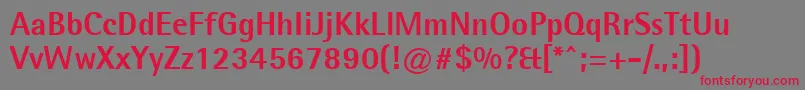 Agfarotissemisansextrabold Font – Red Fonts on Gray Background