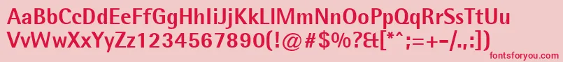 Agfarotissemisansextrabold Font – Red Fonts on Pink Background