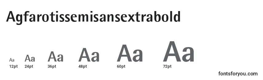 Размеры шрифта Agfarotissemisansextrabold