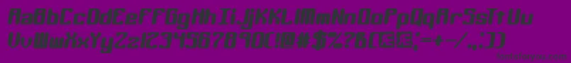 KaliberRoundBrk Font – Black Fonts on Purple Background