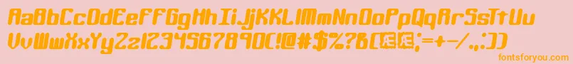 KaliberRoundBrk Font – Orange Fonts on Pink Background