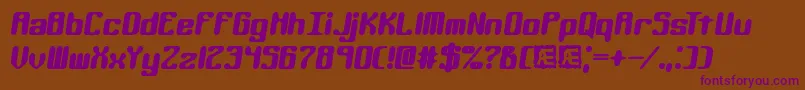 KaliberRoundBrk Font – Purple Fonts on Brown Background