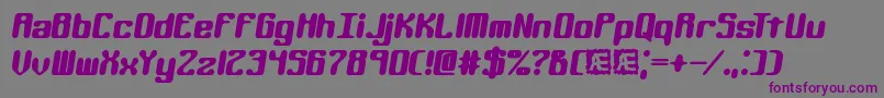 KaliberRoundBrk Font – Purple Fonts on Gray Background