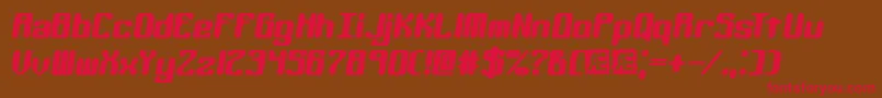 KaliberRoundBrk Font – Red Fonts on Brown Background