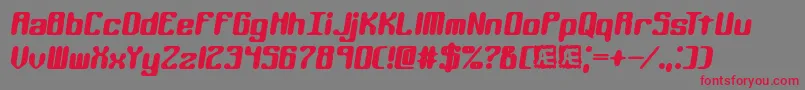 KaliberRoundBrk Font – Red Fonts on Gray Background