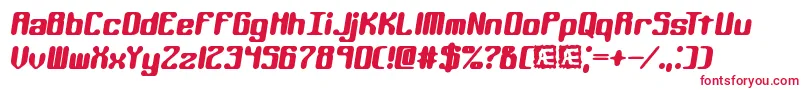 フォントKaliberRoundBrk – 赤い文字