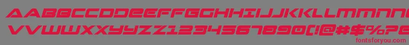 Strikelordital Font – Red Fonts on Gray Background