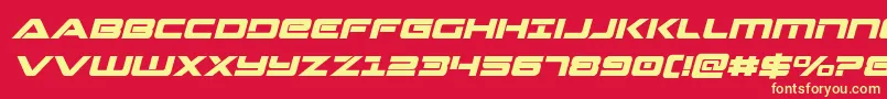 Strikelordital Font – Yellow Fonts on Red Background