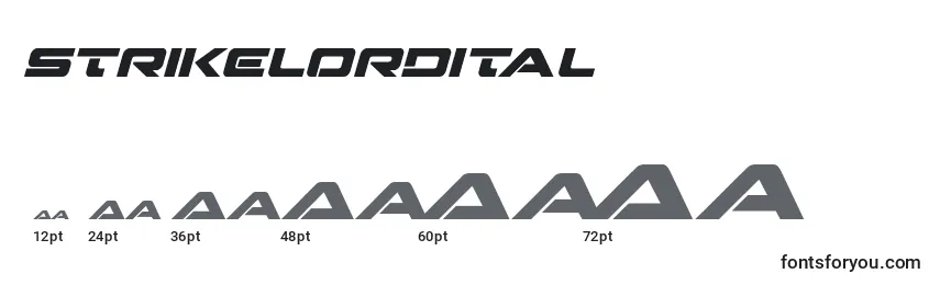 Strikelordital Font Sizes