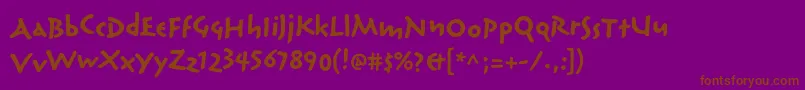 Шрифт ReliqstdBoldextraactive – коричневые шрифты на фиолетовом фоне