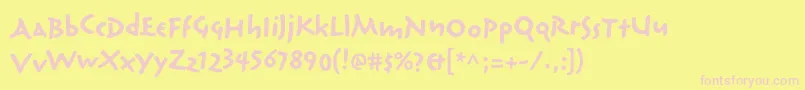 ReliqstdBoldextraactive Font – Pink Fonts on Yellow Background