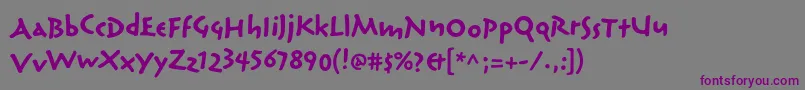 ReliqstdBoldextraactive Font – Purple Fonts on Gray Background