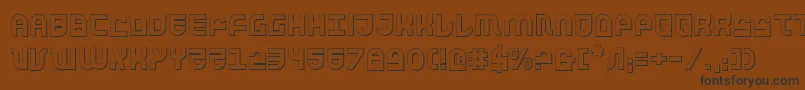 Trek Trooper 3D Font – Black Fonts on Brown Background