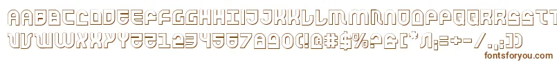 Trek Trooper 3D Font – Brown Fonts on White Background