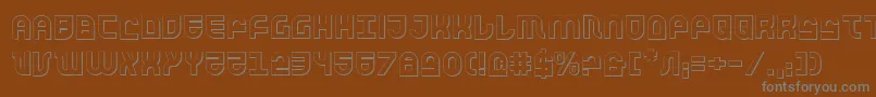 Trek Trooper 3D Font – Gray Fonts on Brown Background