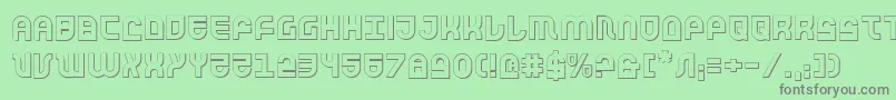 Trek Trooper 3D Font – Gray Fonts on Green Background