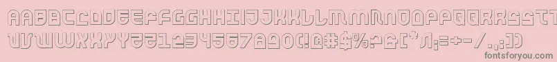 Trek Trooper 3D Font – Gray Fonts on Pink Background