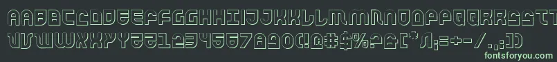 Trek Trooper 3D Font – Green Fonts on Black Background