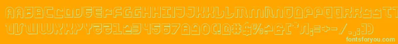 Trek Trooper 3D Font – Green Fonts on Orange Background