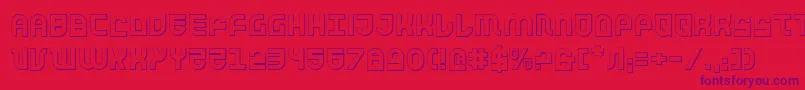 Trek Trooper 3D Font – Purple Fonts on Red Background