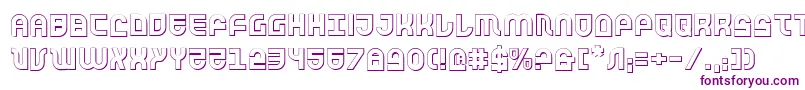 Trek Trooper 3D Font – Purple Fonts on White Background