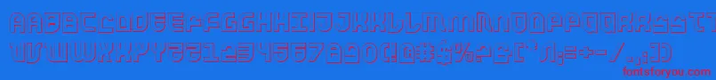 Trek Trooper 3D Font – Red Fonts on Blue Background