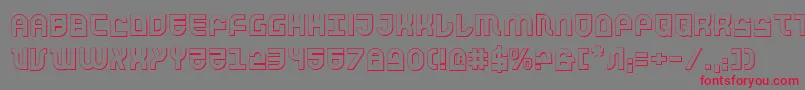 Trek Trooper 3D Font – Red Fonts on Gray Background