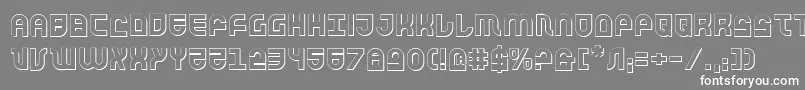 Trek Trooper 3D Font – White Fonts on Gray Background