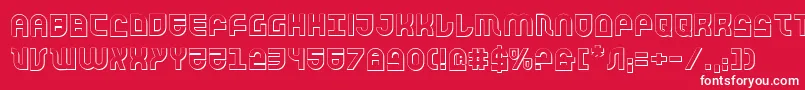 Trek Trooper 3D Font – White Fonts on Red Background