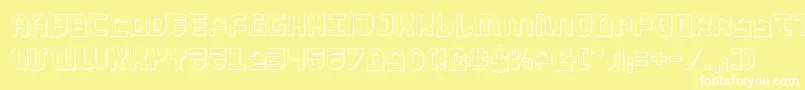 Trek Trooper 3D Font – White Fonts on Yellow Background