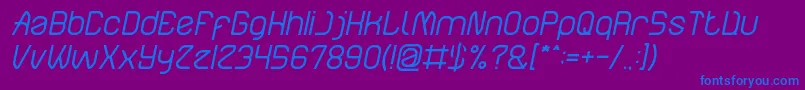 ElectroStaticRainItalic Font – Blue Fonts on Purple Background