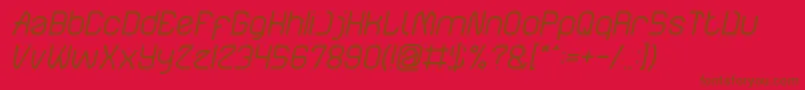 ElectroStaticRainItalic Font – Brown Fonts on Red Background